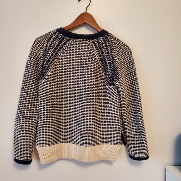 Navy Wool Crewneck Sweater - Picture 2 of 5